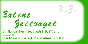 balint zeitvogel business card